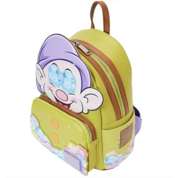 Loungefly Disney Snow White Diamond Dopey Cosplay Mini Backpack NWT - Picture 3 of 7